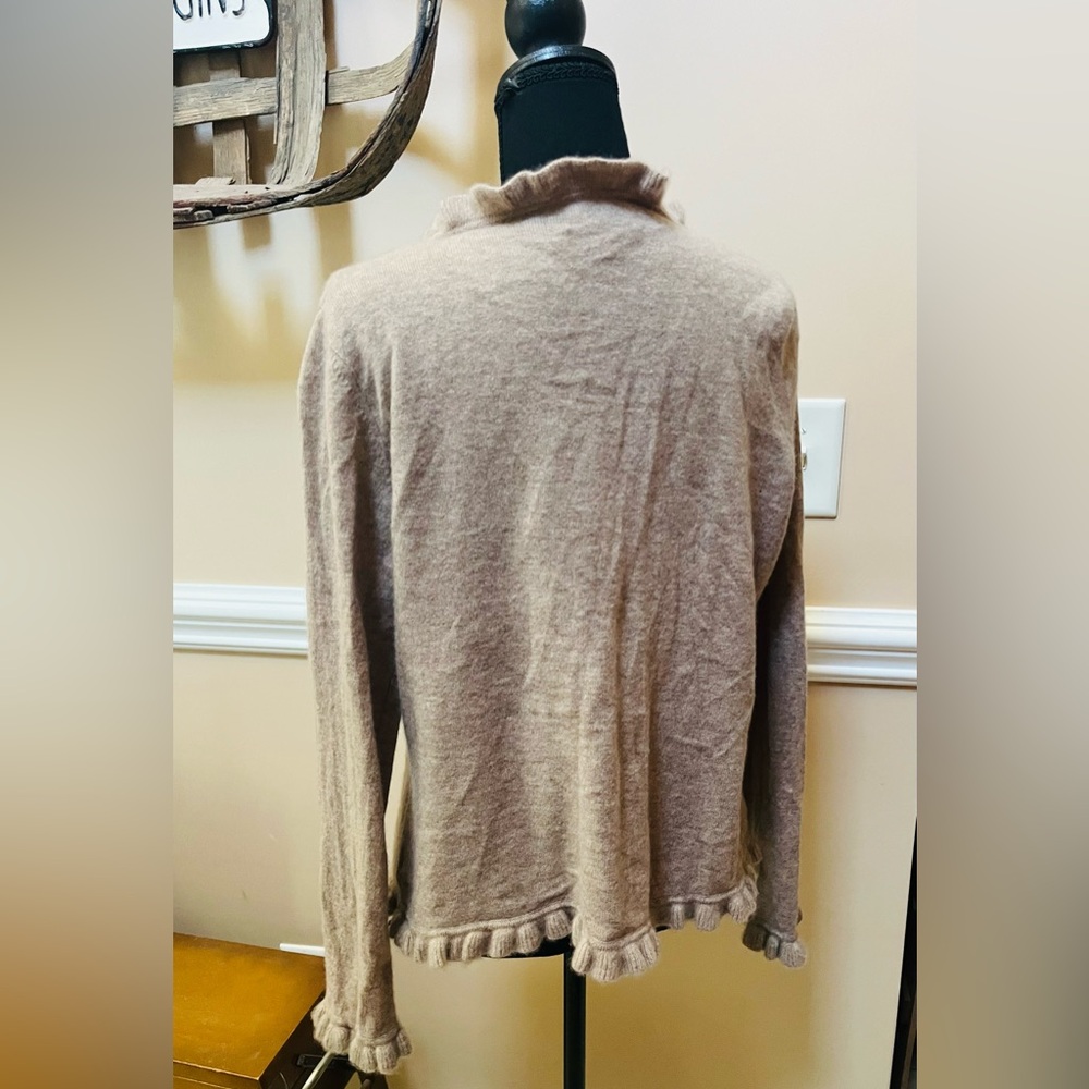 Pure Collection Cashmere Ruffle Edge Cardigan - Picture 3 of 3
